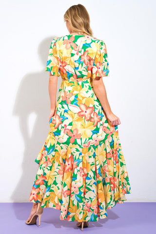 ELABORATE CHARM WOVEN HI-LO DRESS - Glamourous Grace