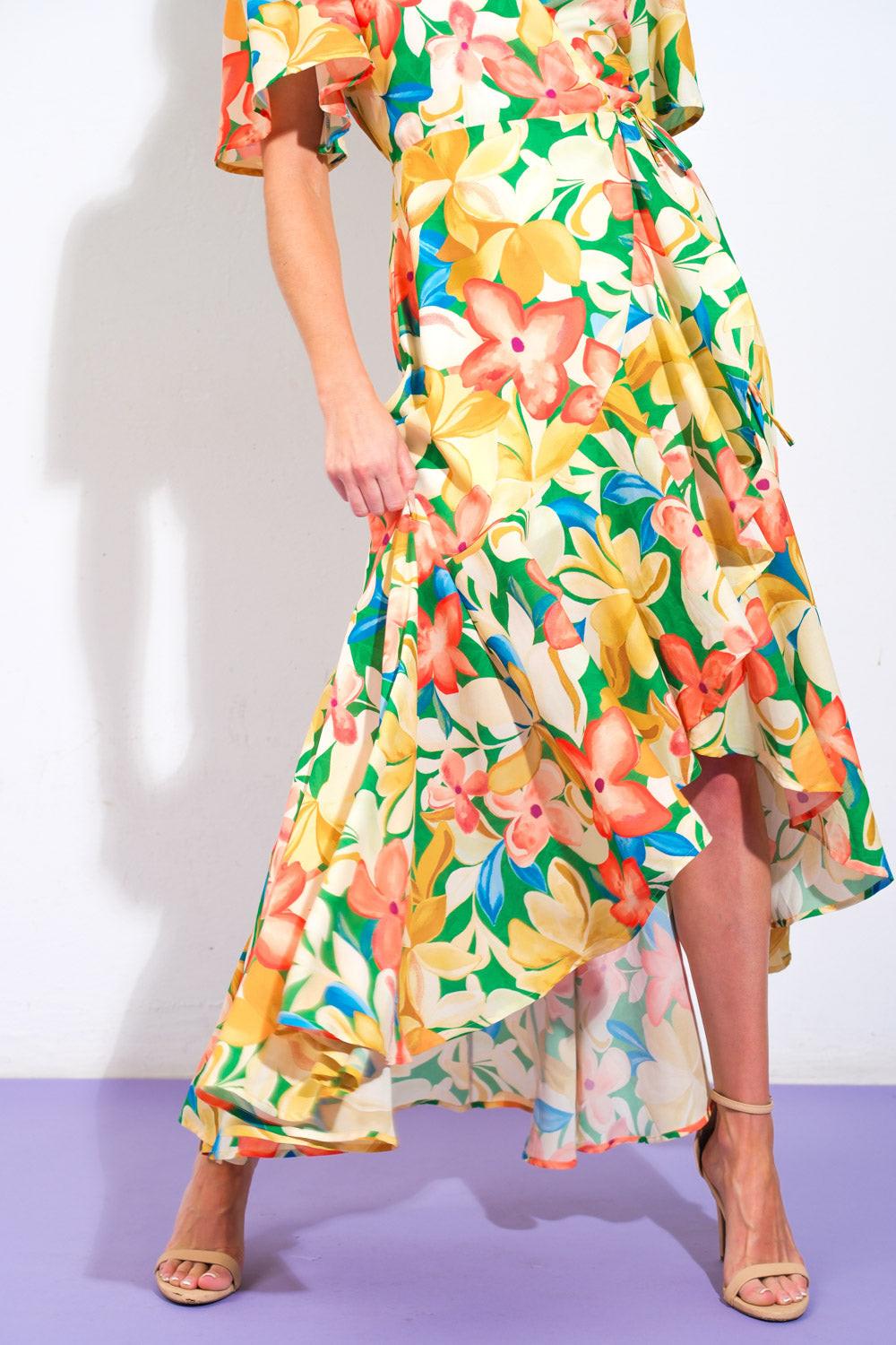 ELABORATE CHARM WOVEN HI-LO DRESS - Glamourous Grace