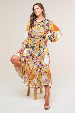 AESTHETIC POSE WOVEN MIDI DRESS - Glamourous Grace