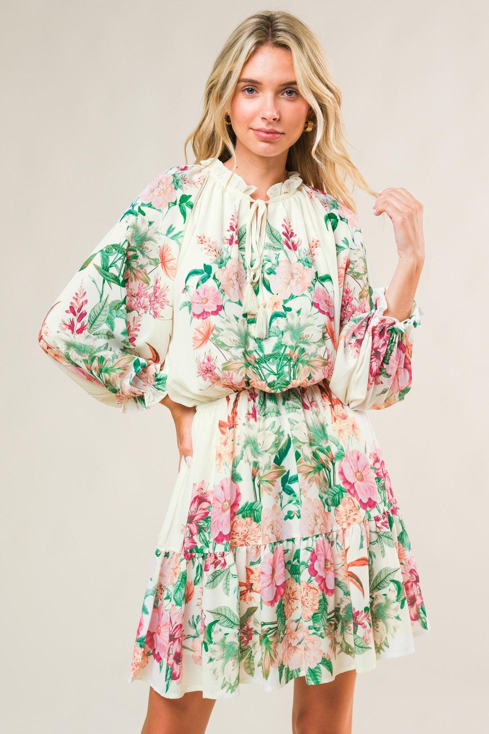 HAPPIEST HERE WOVEN MINI DRESS - Glamourous Grace