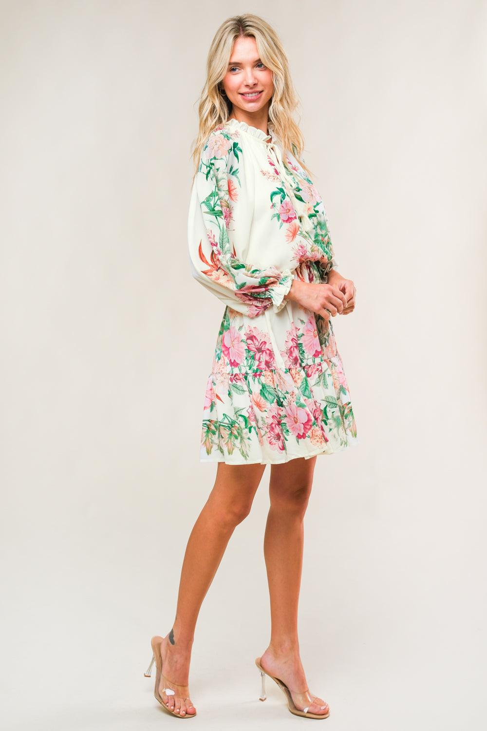 HAPPIEST HERE WOVEN MINI DRESS - Glamourous Grace