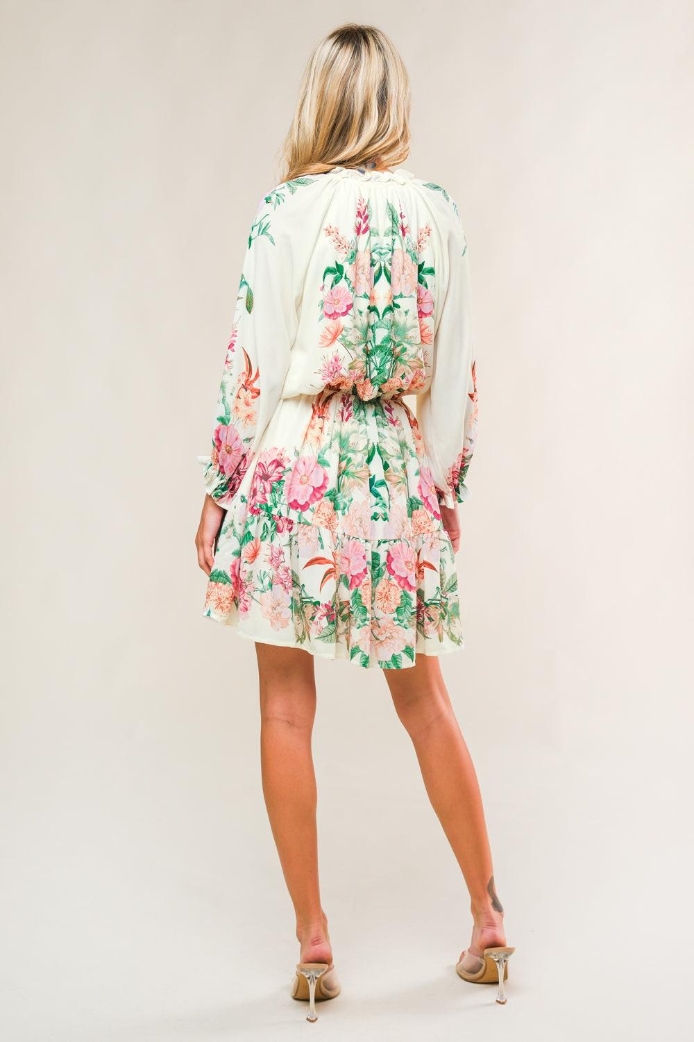 HAPPIEST HERE WOVEN MINI DRESS - Glamourous Grace