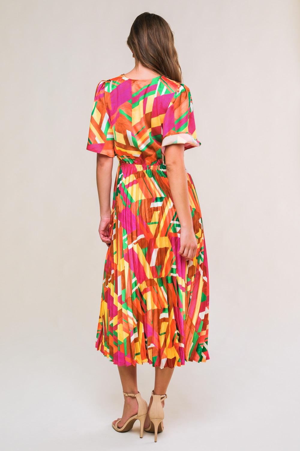 IRRESISTIBLE FUN WOVEN MIDI DRESS - Glamourous Grace
