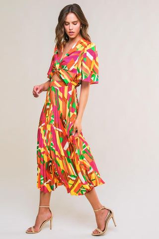 IRRESISTIBLE FUN WOVEN MIDI DRESS - Glamourous Grace