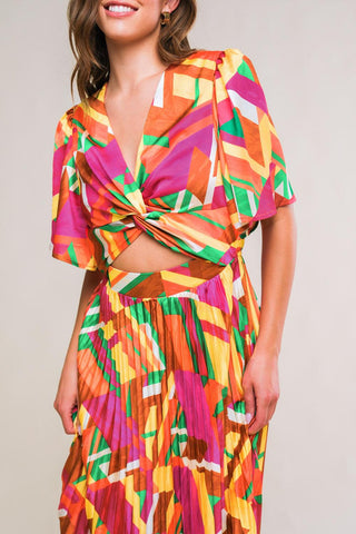 IRRESISTIBLE FUN WOVEN MIDI DRESS - Glamourous Grace