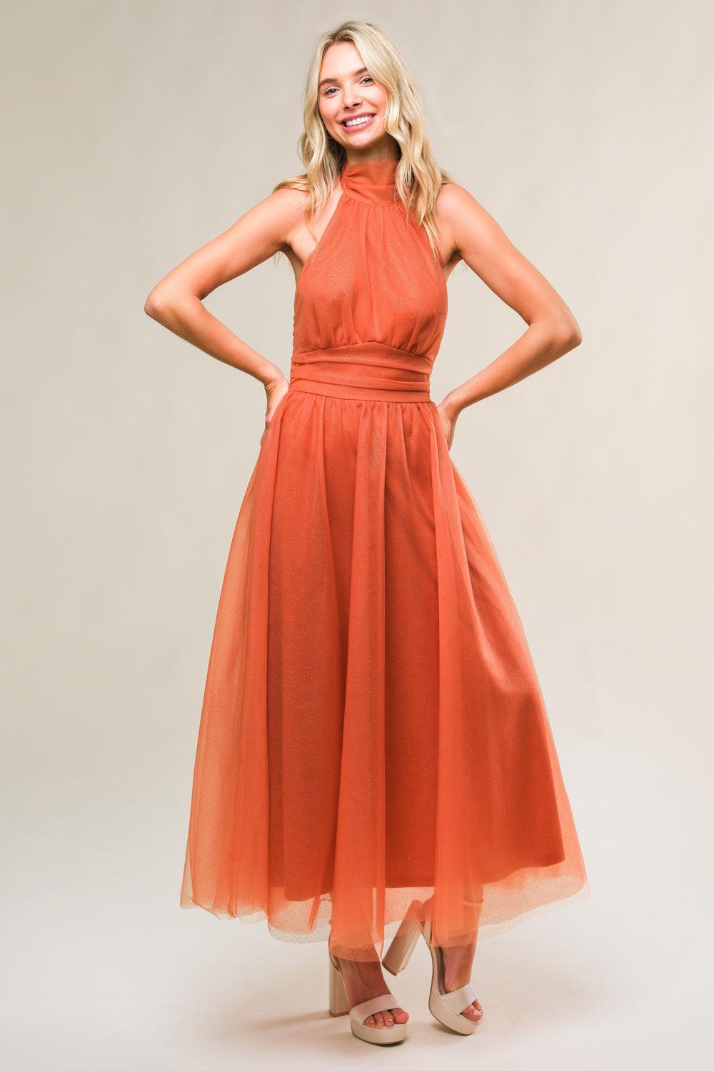 EVERY NOW AND THEN MESH MIDI DRESS - Glamourous Grace