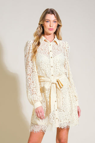 ADORE YOU LACE MINI DRESS - Glamourous Grace