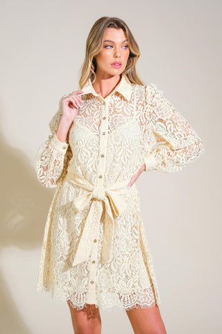 ADORE YOU LACE MINI DRESS - Glamourous Grace