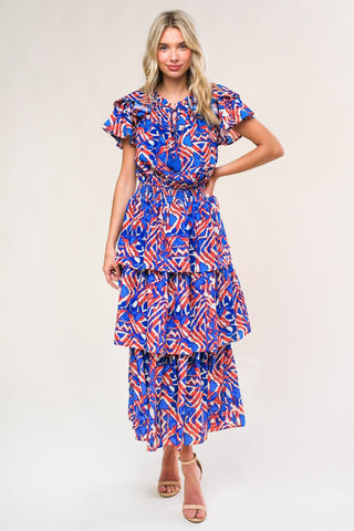 BACK TO FUN WOVEN MIDI DRESS - Glamourous Grace