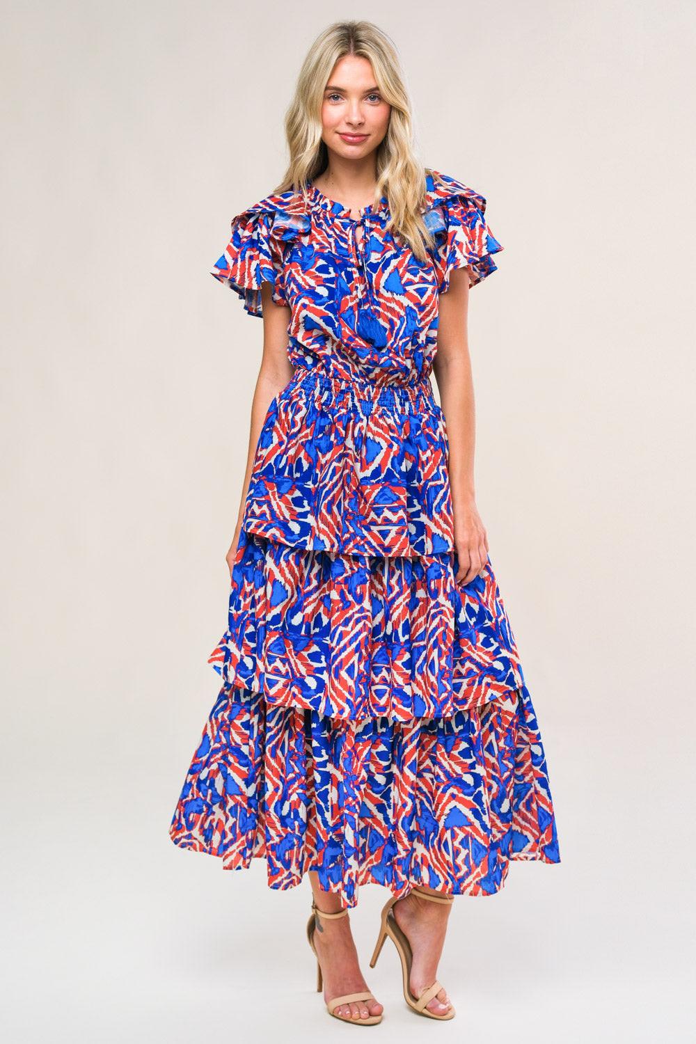 BACK TO FUN WOVEN MIDI DRESS - Glamourous Grace