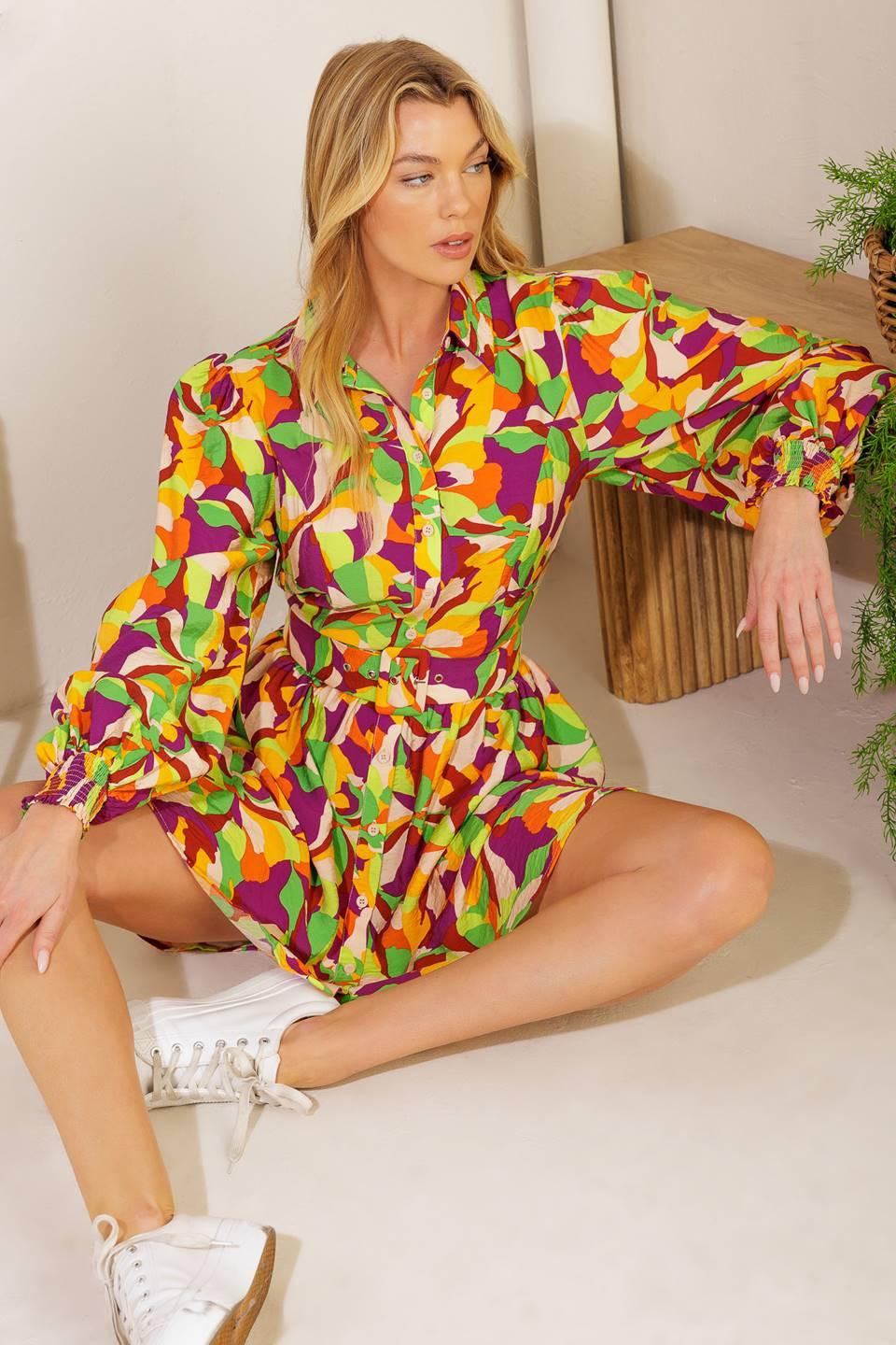 WORLD IS YOUR OYSTER WOVEN MINI DRESS - Glamourous Grace