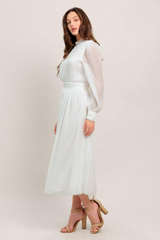 FOREVER WAITING WOVEN MIDI DRESS - Glamourous Grace