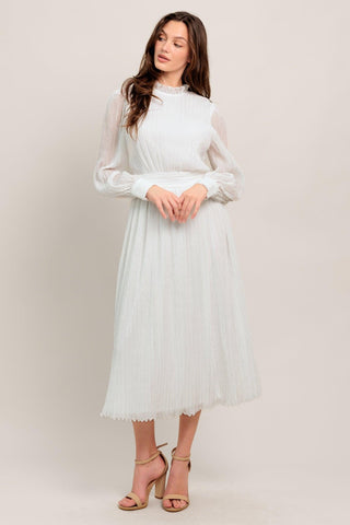 FOREVER WAITING WOVEN MIDI DRESS - Glamourous Grace