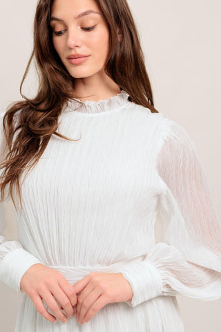 FOREVER WAITING WOVEN MIDI DRESS - Glamourous Grace