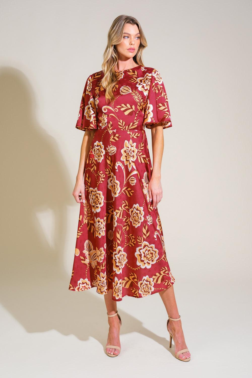 TOTAL FRILL WOVEN MIDI DRESS - Glamourous Grace