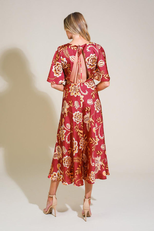 TOTAL FRILL WOVEN MIDI DRESS - Glamourous Grace