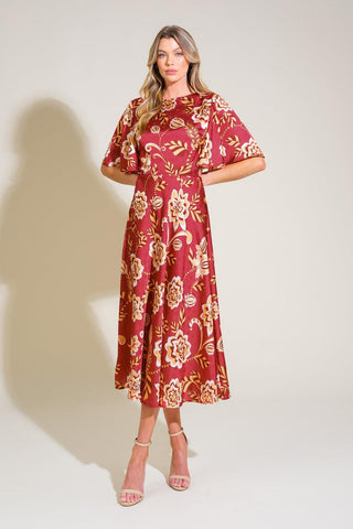 TOTAL FRILL WOVEN MIDI DRESS - Glamourous Grace