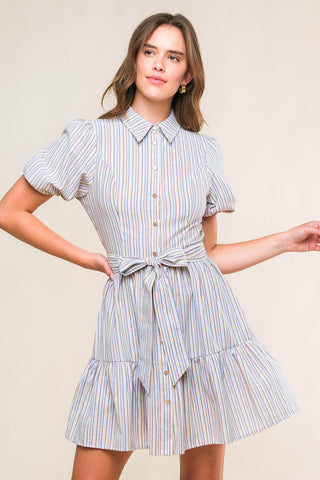 ADORABLE PRESENCE WOVEN MINI DRESS - Glamourous Grace