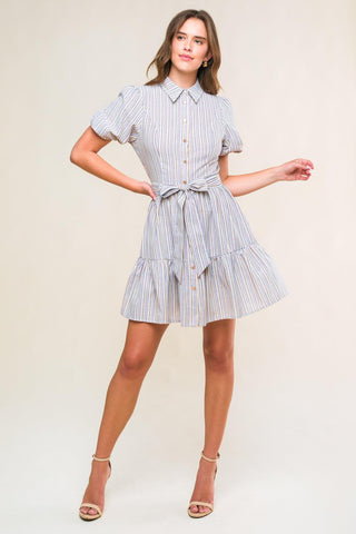 ADORABLE PRESENCE WOVEN MINI DRESS - Glamourous Grace