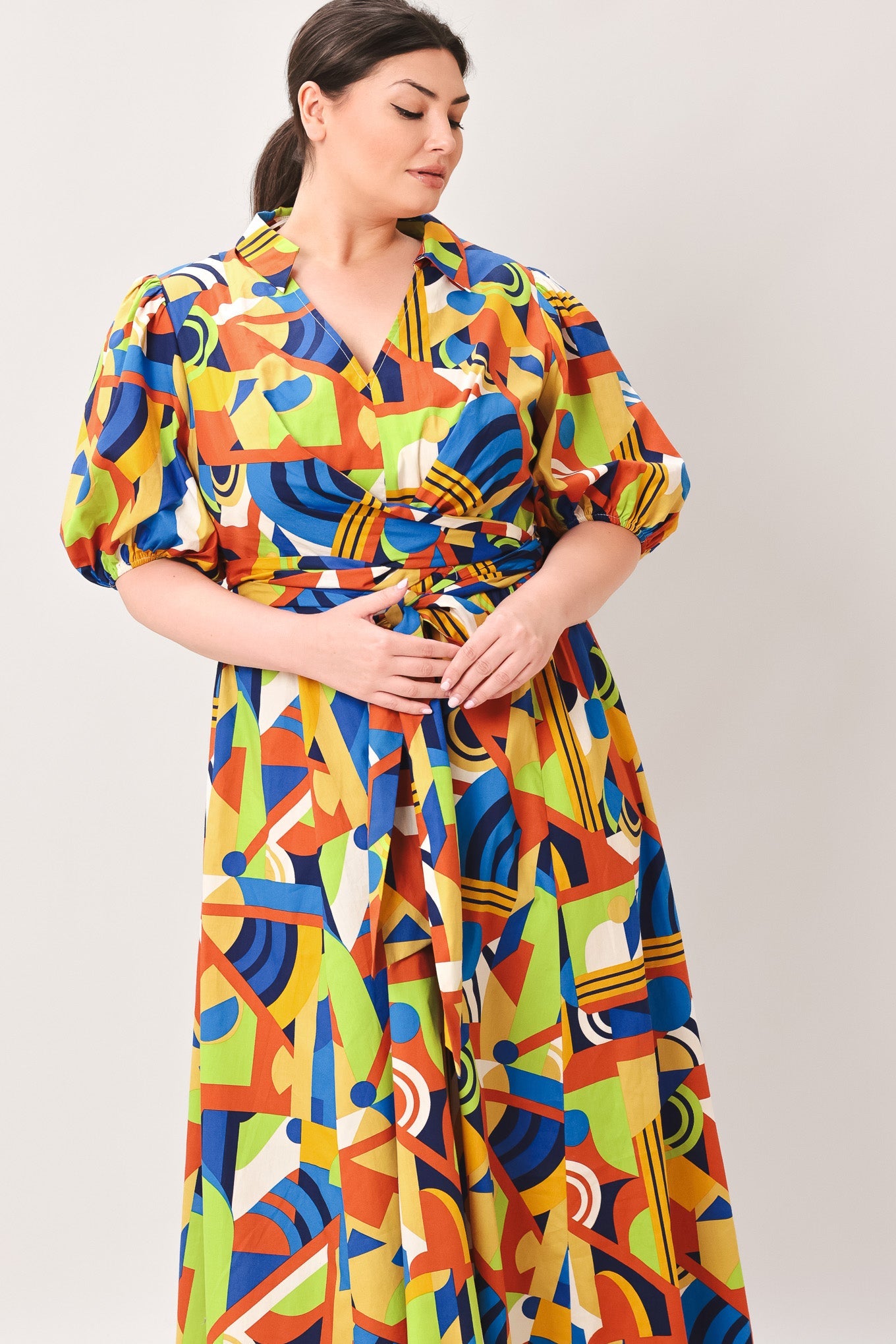 SATURDAY FEELINGS WOVEN MIDI DRESS - Glamourous Grace
