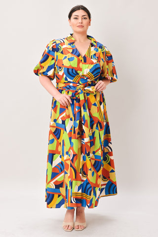 SATURDAY FEELINGS WOVEN MIDI DRESS - Glamourous Grace