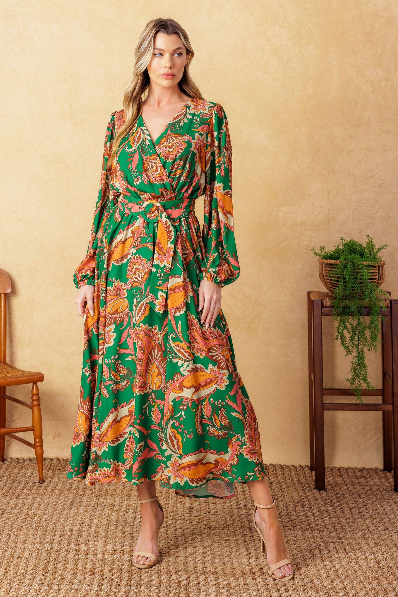 SUNNYSIDE FLORALS WOVEN MIDI DRESS - Glamourous Grace