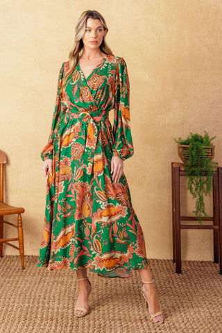SUNNYSIDE FLORALS WOVEN MIDI DRESS - Glamourous Grace