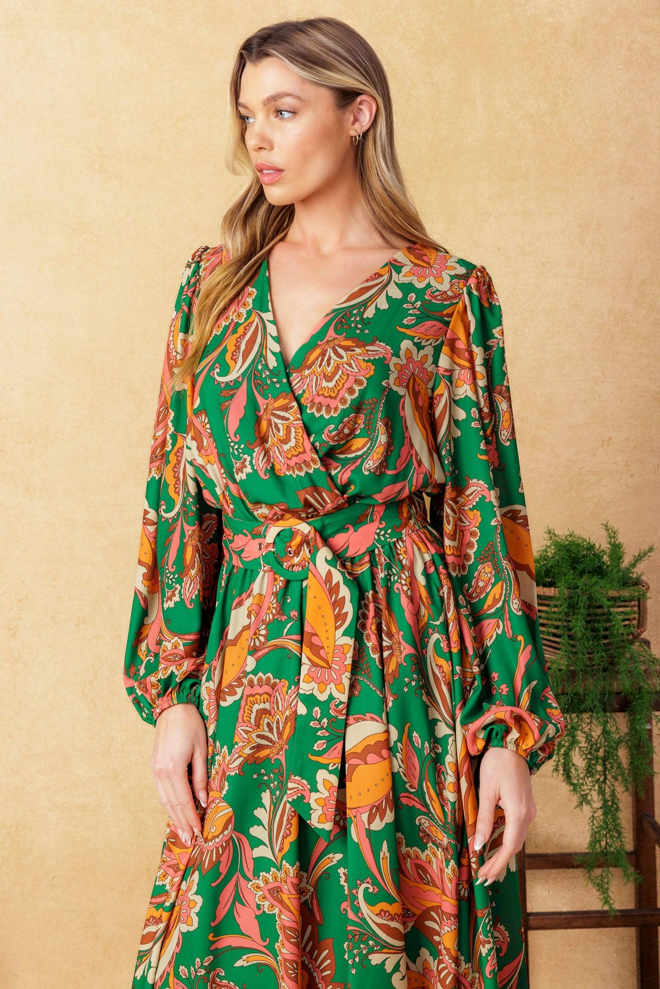 SUNNYSIDE FLORALS WOVEN MIDI DRESS - Glamourous Grace