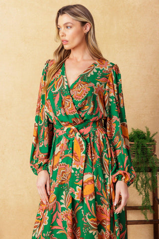 SUNNYSIDE FLORALS WOVEN MIDI DRESS - Glamourous Grace