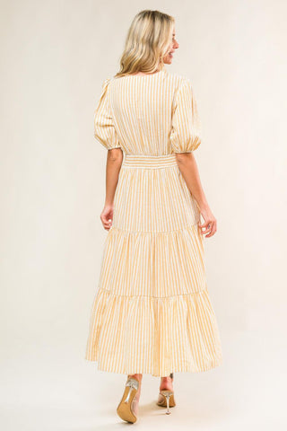 WITH THE GIRLS WOVEN MIDI DRESS - Glamourous Grace