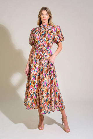 GARDEN HARMONY WOVEN MIDI DRESS - Glamourous Grace