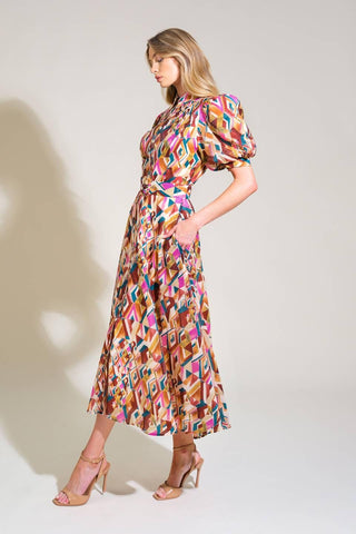 GARDEN HARMONY WOVEN MIDI DRESS - Glamourous Grace