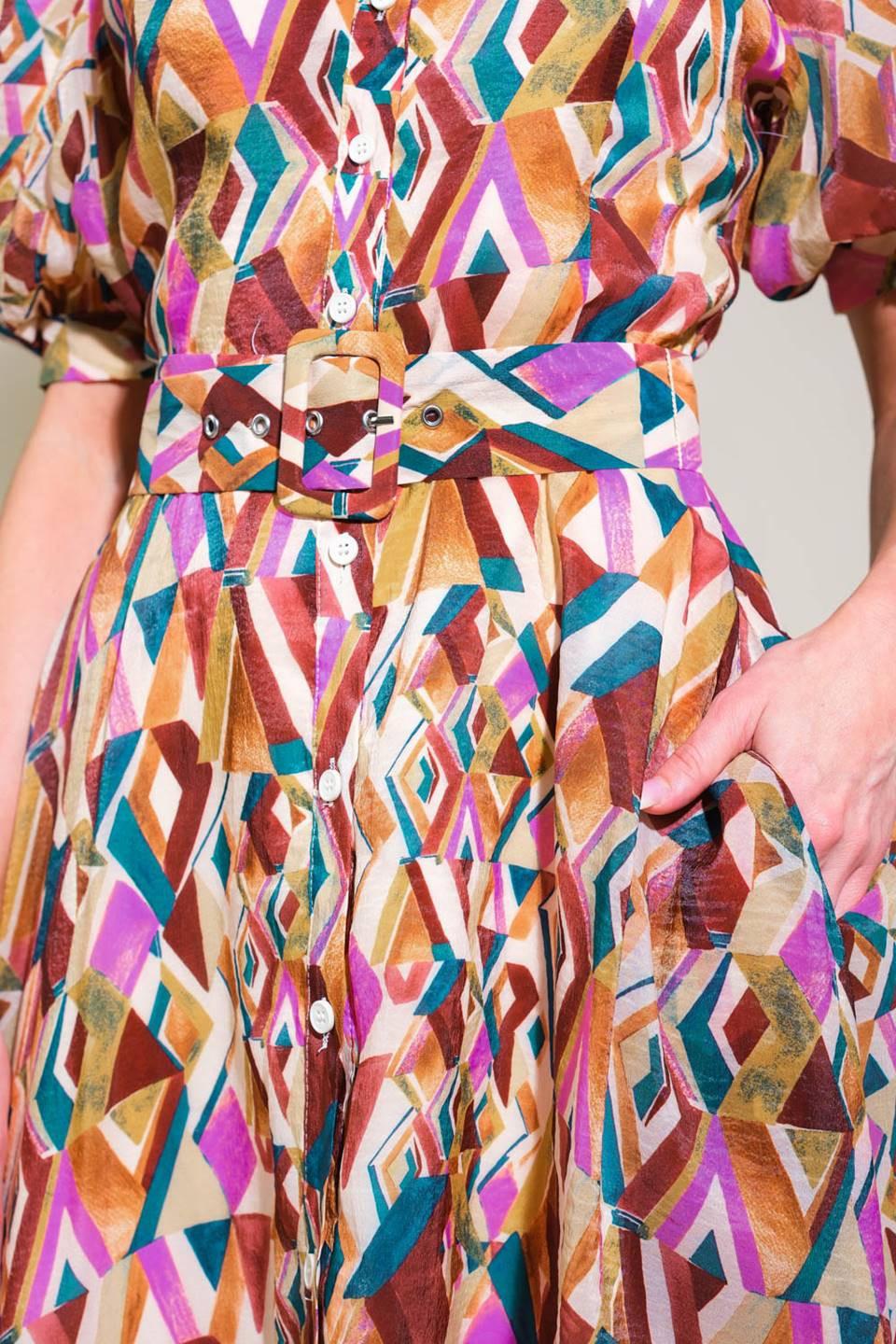 GARDEN HARMONY WOVEN MIDI DRESS - Glamourous Grace