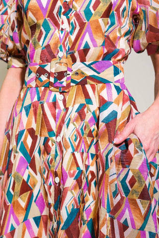 GARDEN HARMONY WOVEN MIDI DRESS - Glamourous Grace