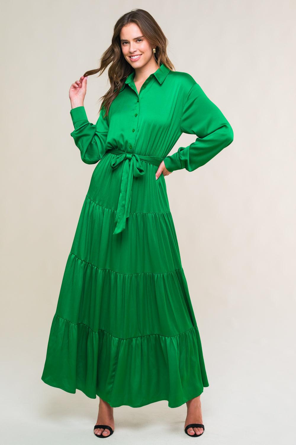 CHIC INTENT BRIGHT WOVEN MIDI DRESS - Glamourous Grace