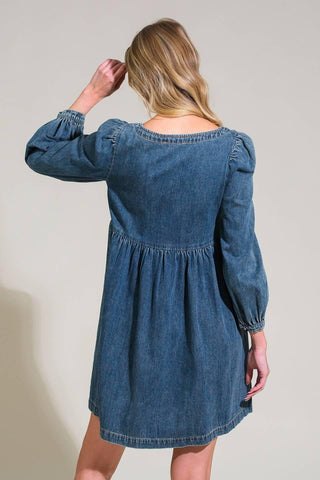 EXOTIC ESCAPE DENIM MINI DRESS - Glamourous Grace