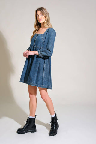 EXOTIC ESCAPE DENIM MINI DRESS - Glamourous Grace