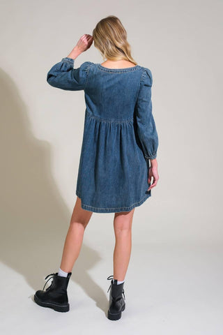 EXOTIC ESCAPE DENIM MINI DRESS - Glamourous Grace