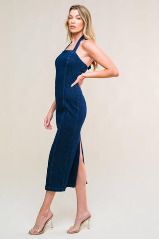 SO QUINTESSENTIAL DENIM MIDI DRESS - Glamourous Grace