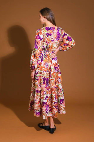 BLOSSOM BEAUTY WOVEN MIDI DRESS - Glamourous Grace