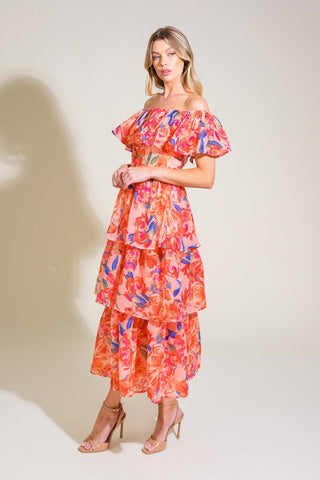 STROLL THE AVENUES WOVEN MIDI DRESS - Glamourous Grace