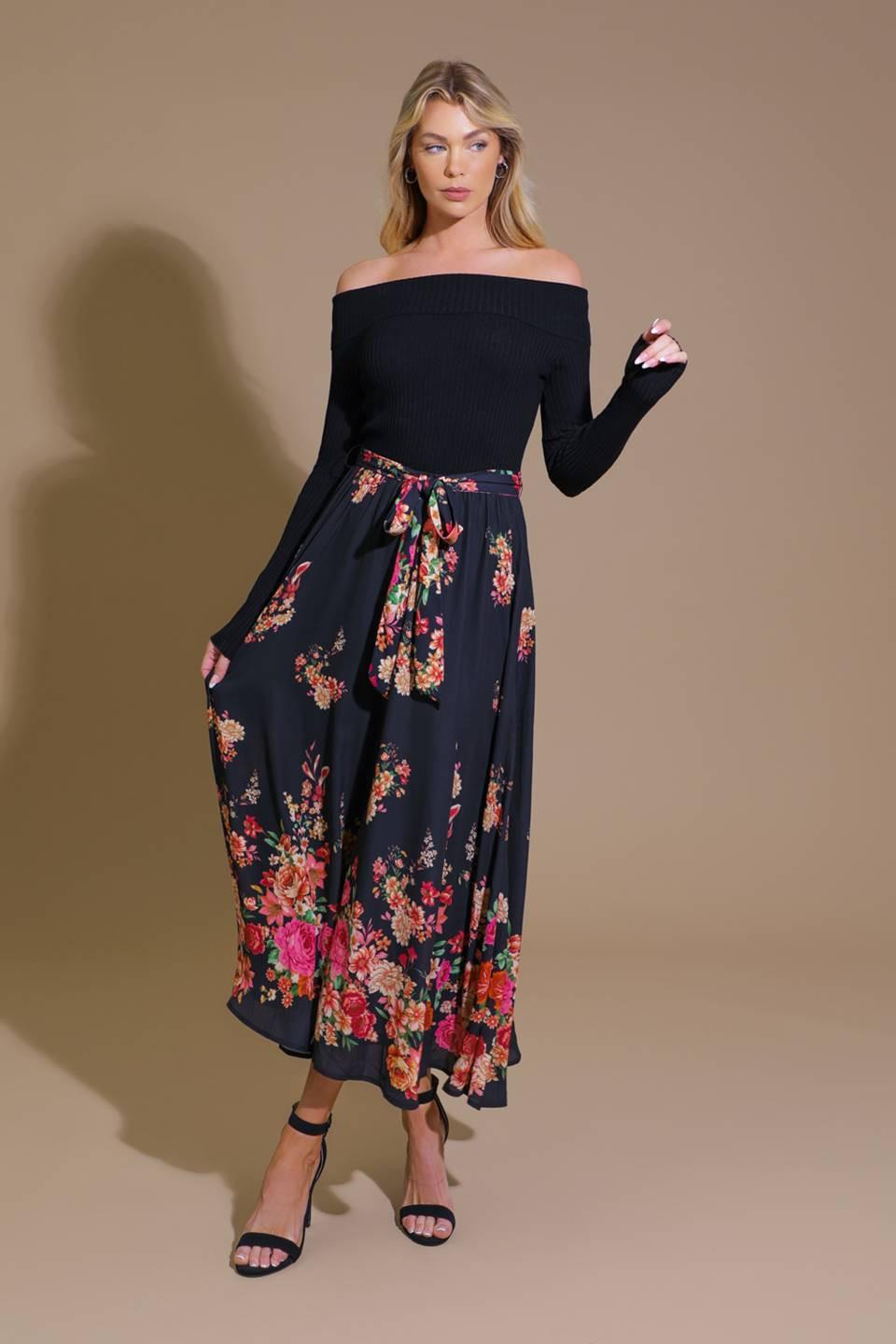 MORNING SONG SWEATER  WOVEN MIDI DRESS - Glamourous Grace