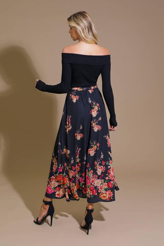 MORNING SONG SWEATER  WOVEN MIDI DRESS - Glamourous Grace