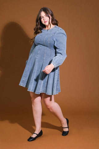 YOUR SWEETIE DENIM MINI DRESS - Glamourous Grace
