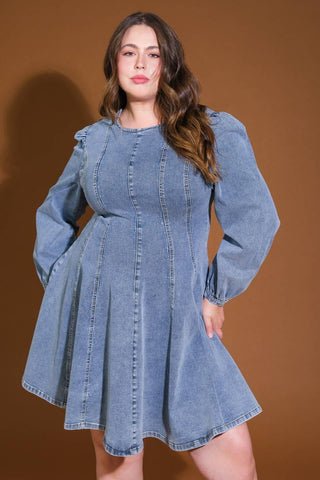 YOUR SWEETIE DENIM MINI DRESS - Glamourous Grace
