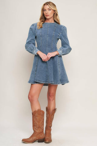YOUR SWEETIE DENIM MINI DRESS - Glamourous Grace