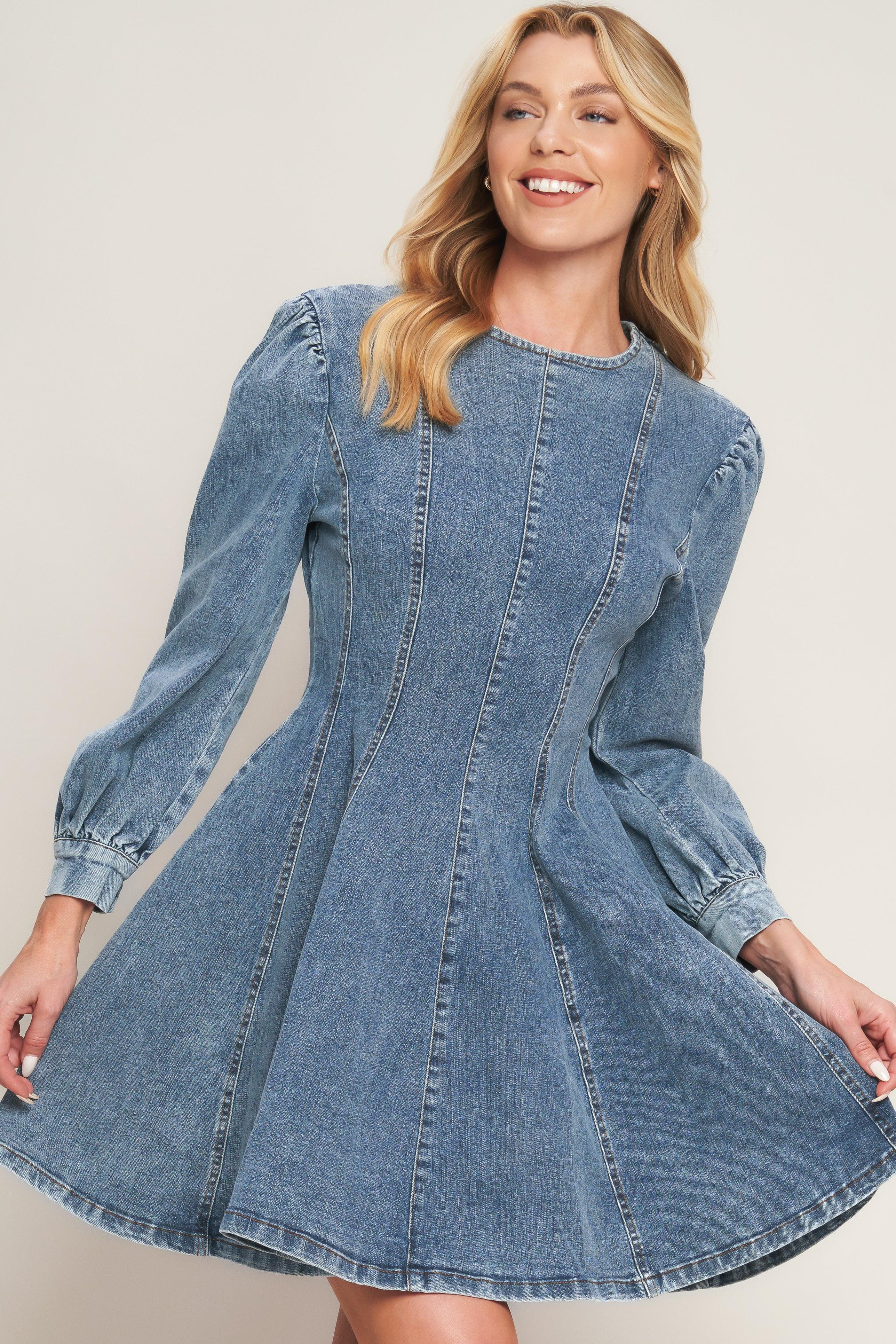 YOUR SWEETIE DENIM MINI DRESS - Glamourous Grace