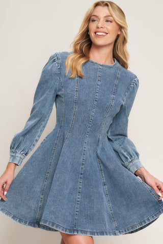 YOUR SWEETIE DENIM MINI DRESS - Glamourous Grace