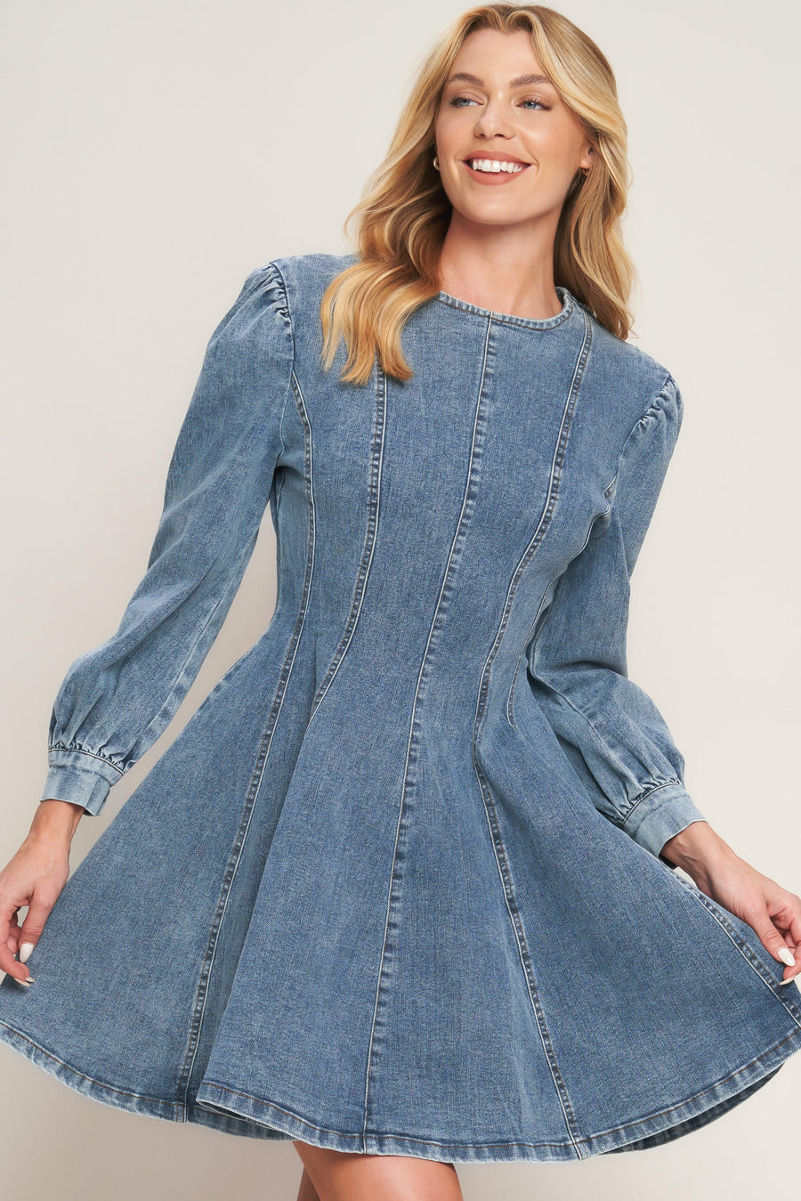 YOUR SWEETIE DENIM MINI DRESS - Glamourous Grace