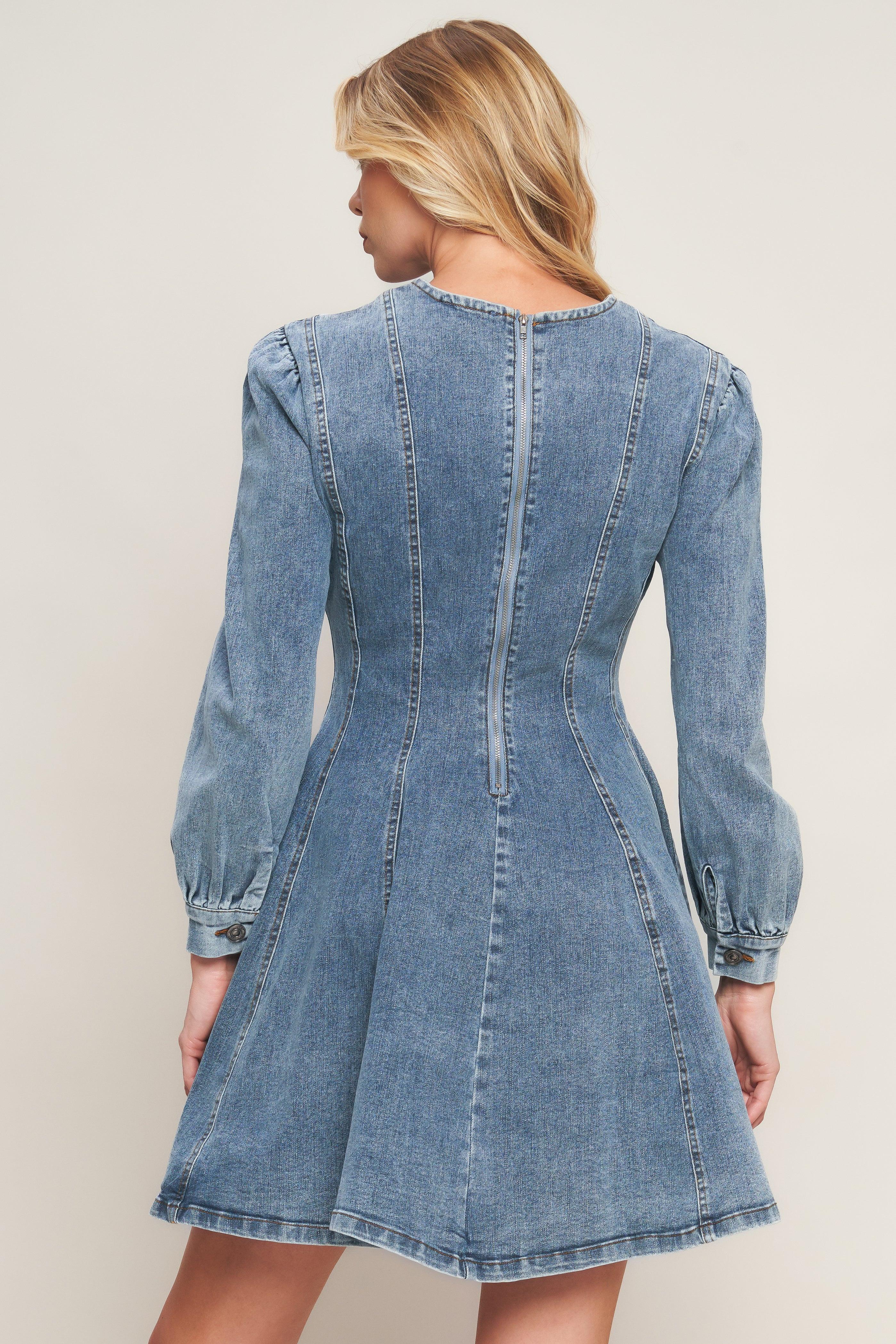 YOUR SWEETIE DENIM MINI DRESS - Glamourous Grace